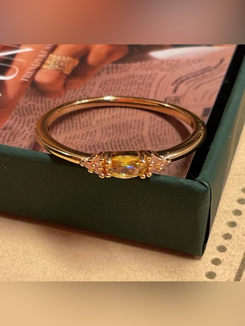 Yellow gold tone ring